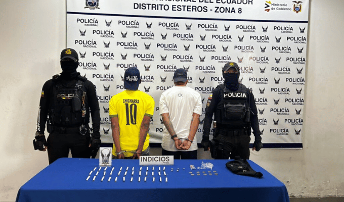 Golpe a las drogas en Guayaquil: dos aprehendidos