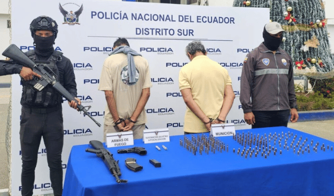 Caen dos de la “Mafia 18” con armas y granada en Guayaquil