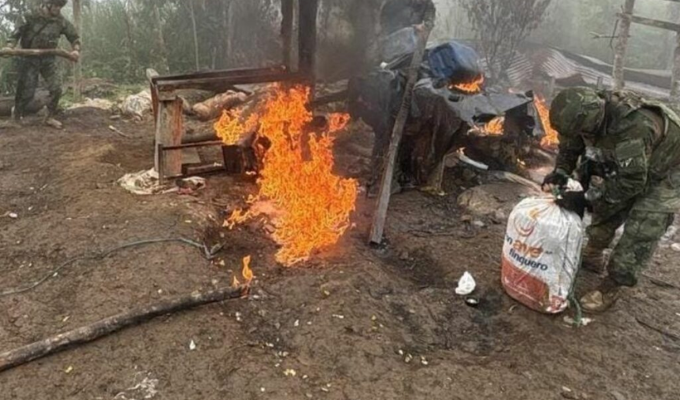 Despliegue militar tumbó estructura de minería ilegal en Pucará