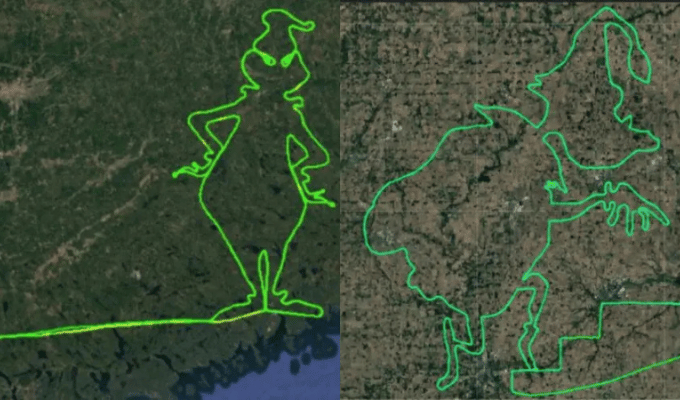Dos pilotos dibujaron al Grinch en el cielo y se volvió viral