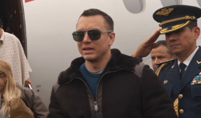 Daniel Noboa aterriza en Suiza para Davos: agenda con FMI
