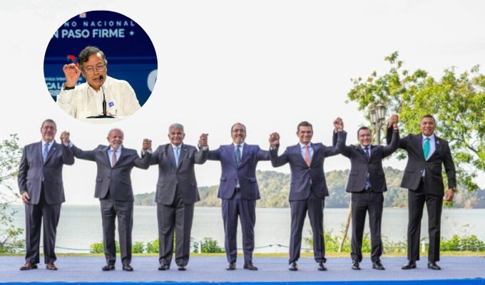 “El narco es global, presidente Noboa”, lanzó Petro en pleno foro