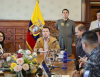 Noboa reunió a Bloque de Seguridad en Carondelet tras regresar al país
