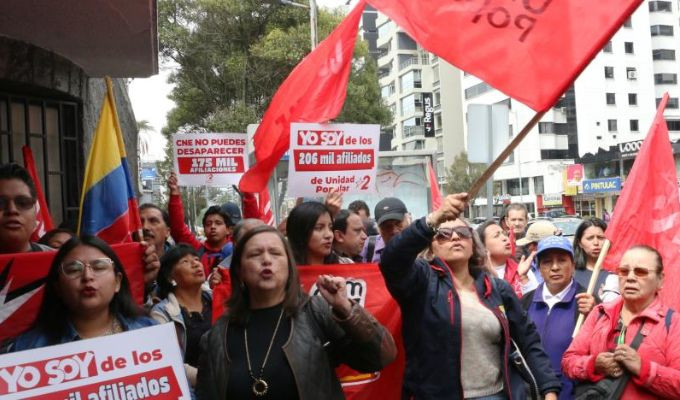 Unidad Popular se planta ante el CNE y rechaza informe de eliminarlo