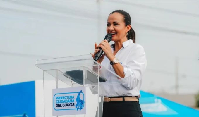 Marcela Aguiñaga dejará la Prefectura del Guayas el 14 de mayo.