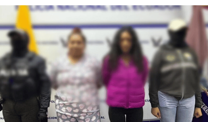 Caen dos presuntas integrantes de “Los Lobos” tras operativo en Ambato