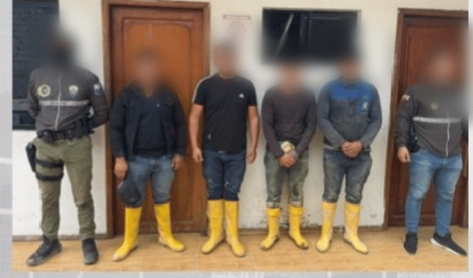 Golpe a la minería ilegal en Paquisha deja cuatro aprehendidos