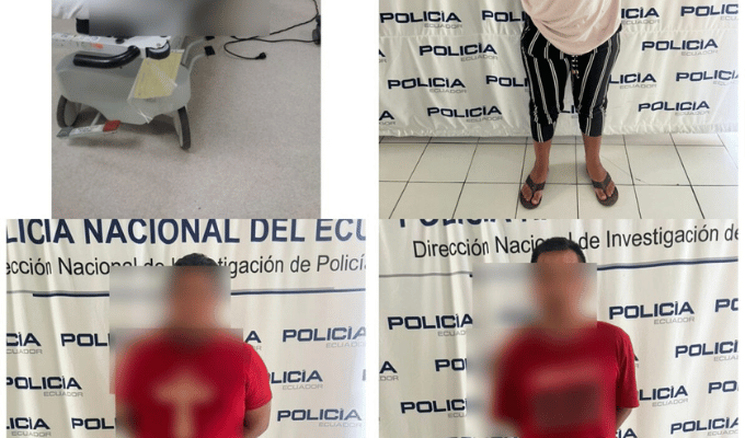 Cinco detenidos en Guayas y Santa Elena por robo de vehículos