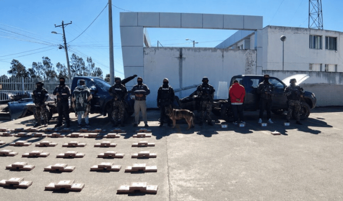 Policía decomisó 141 kilos de cocaína en Carchi