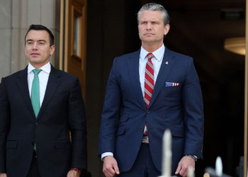 Daniel Noboa llega al Pentágono y pone la seguridad sobre la mesa
