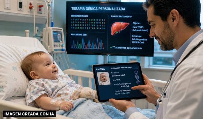 El bebé que recibió una terapia hecha para su propio ADN.