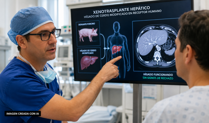 Un hígado de cerdo funcionó en un humano y crea esperanza