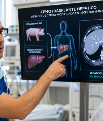 Un hígado de cerdo funcionó en un humano y crea esperanza