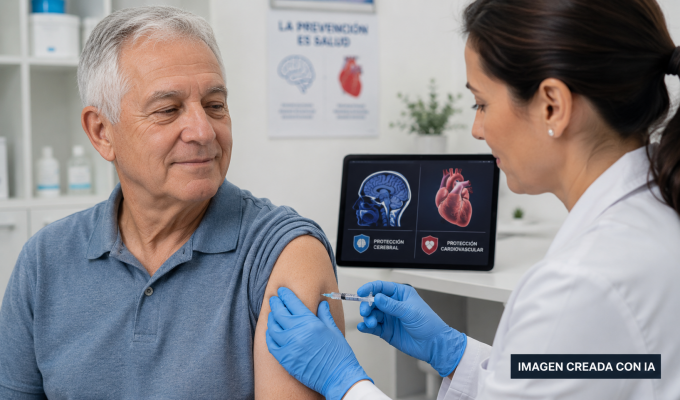 Vacuna contra el herpes zóster posible efecto en el cerebro y el cora