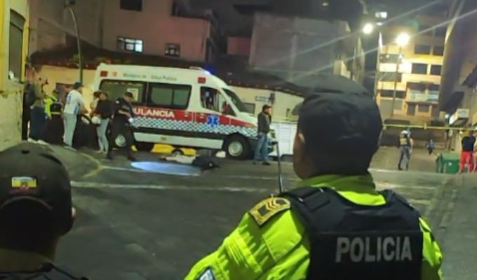¡Sicariato en Ambato! Varias detonaciones se escucharon en el centro
