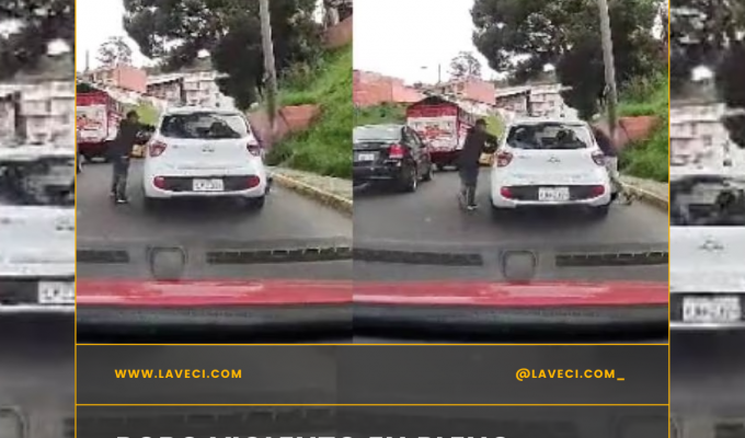 Robo violento en pleno tráfico en San Roque, sur de Quito, causa temor