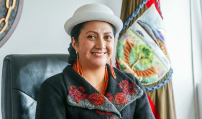 Alcaldesa de Ambato, Diana Caiza, presenta su equipo directivo