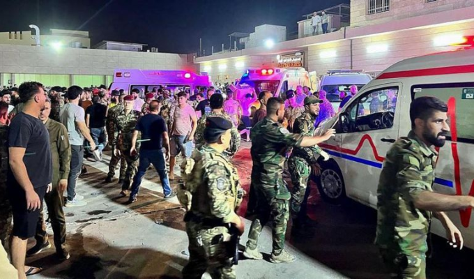 ¡Boda termina en tragedia! 100 muertos en incendio en Irak