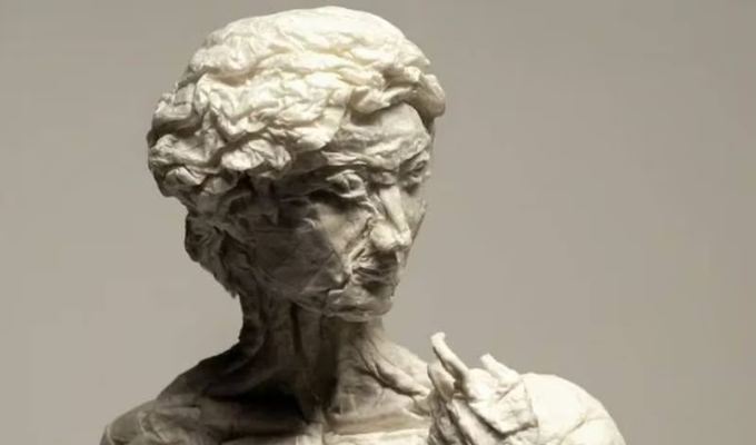 Artista recrea al David de Miguel Ángel ¡con una hoja!