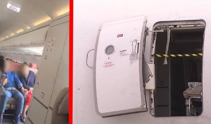 Pasajero abre puerta de emergencia en vuelo a 200 metros de altura