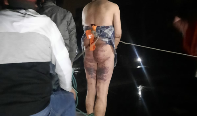 Hombre acosador detenido por justicia indígena en Pilahuin