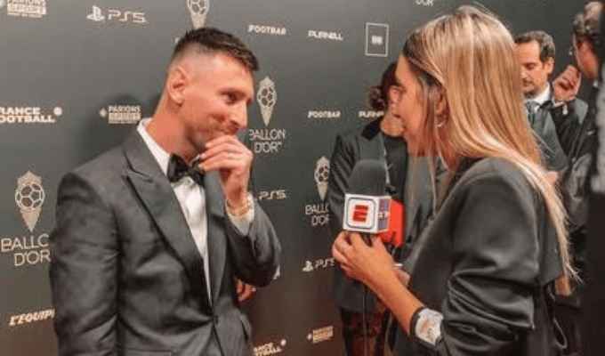 ¿Amor en el aire? La periodista y Messi, bajo lupa