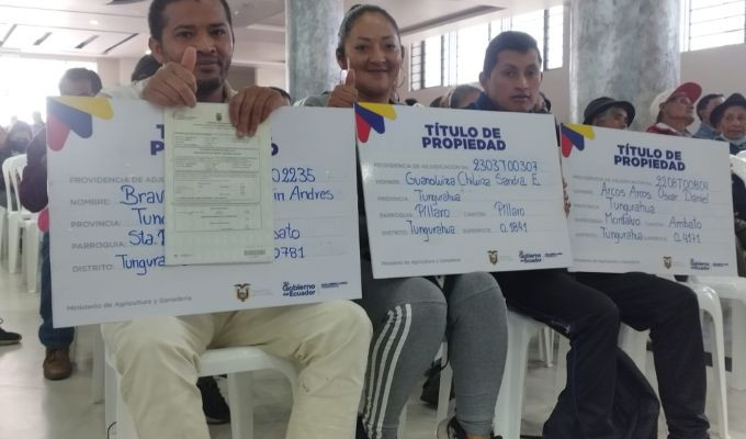 MAG Entrega 503 Títulos de Propiedad en Tungurahua en 2023