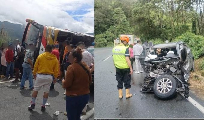 Accidentes en Vía Alóag-Santo Domingo Dejan 1 Muerto y 10 Heridos