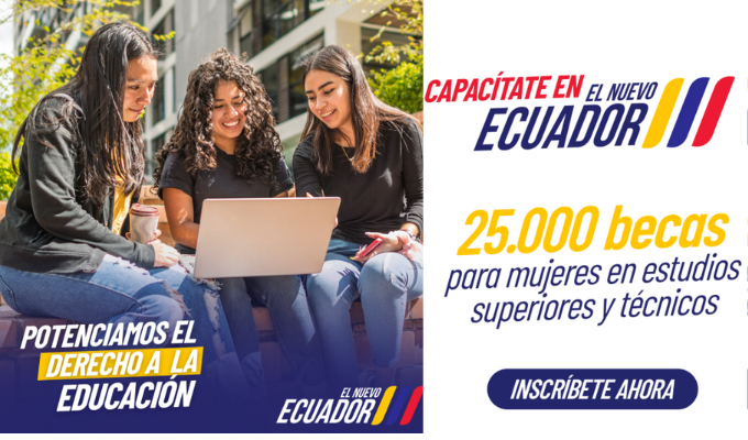 Presidente Noboa Anuncia 25 Mil Becas para Mujeres