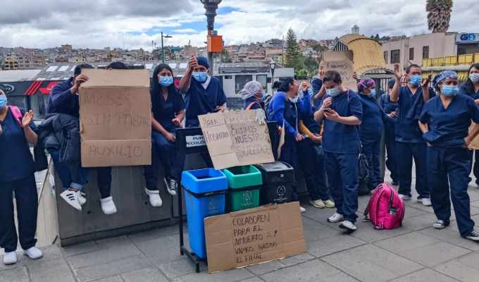 Protestan para que les paguen por su trabajo